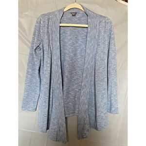 Eddie Bauer Womens Blue Long Sleeve Open Front Cardigan Sweater Sz. S